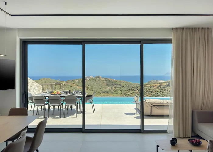 Sky Sea View Heated Pool Villa La Canée