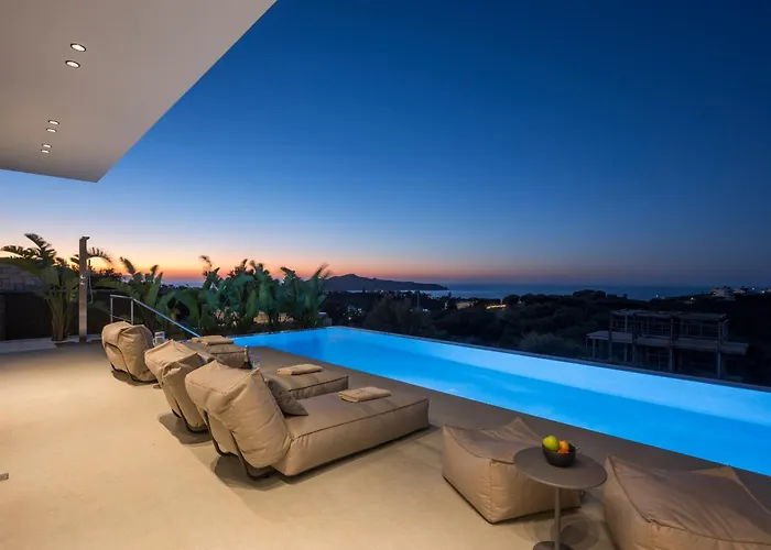 Villa Sky Sea View Heated Pool Chania (Crete)